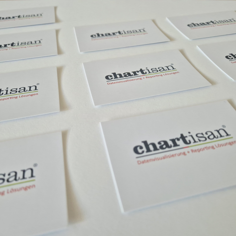 Visitenkarten mit Corporate Logo im minimalistischer Stil